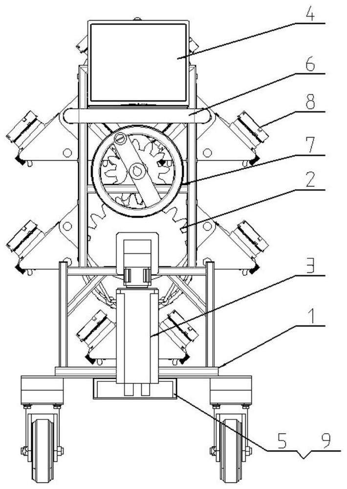 Draining vehicle for transferring water meter workpieces