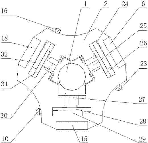 Inchworm type multi-degree of freedom piezoelectric driving device