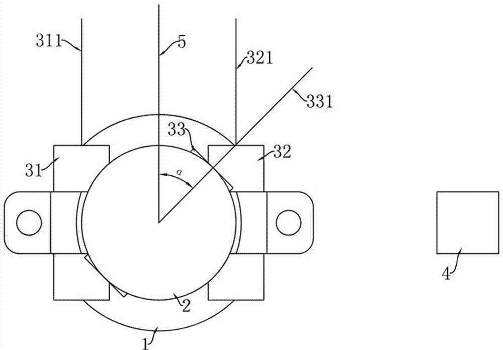 Point target space distance measurement positioning device and method