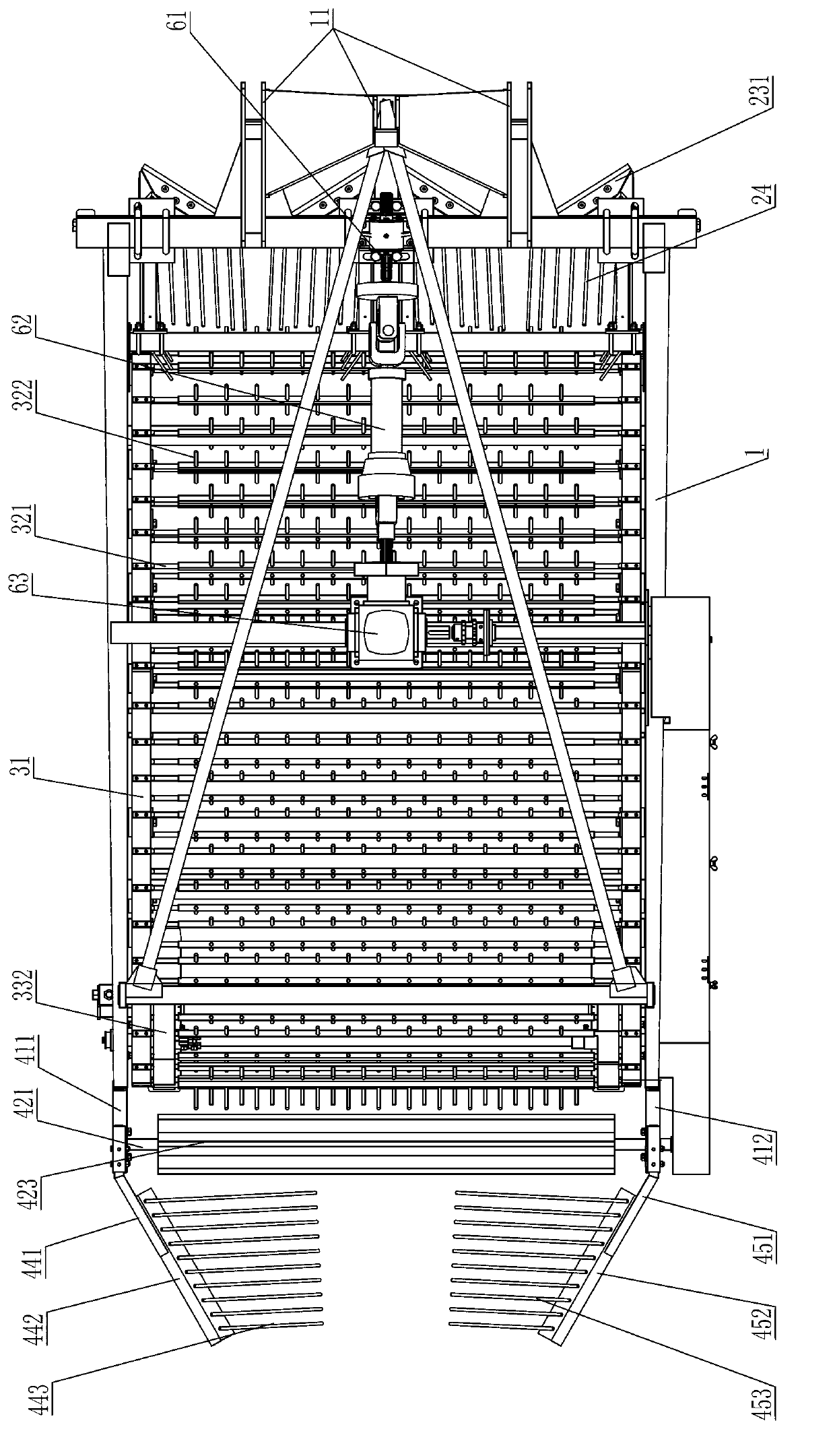 Peanut excavation windrower