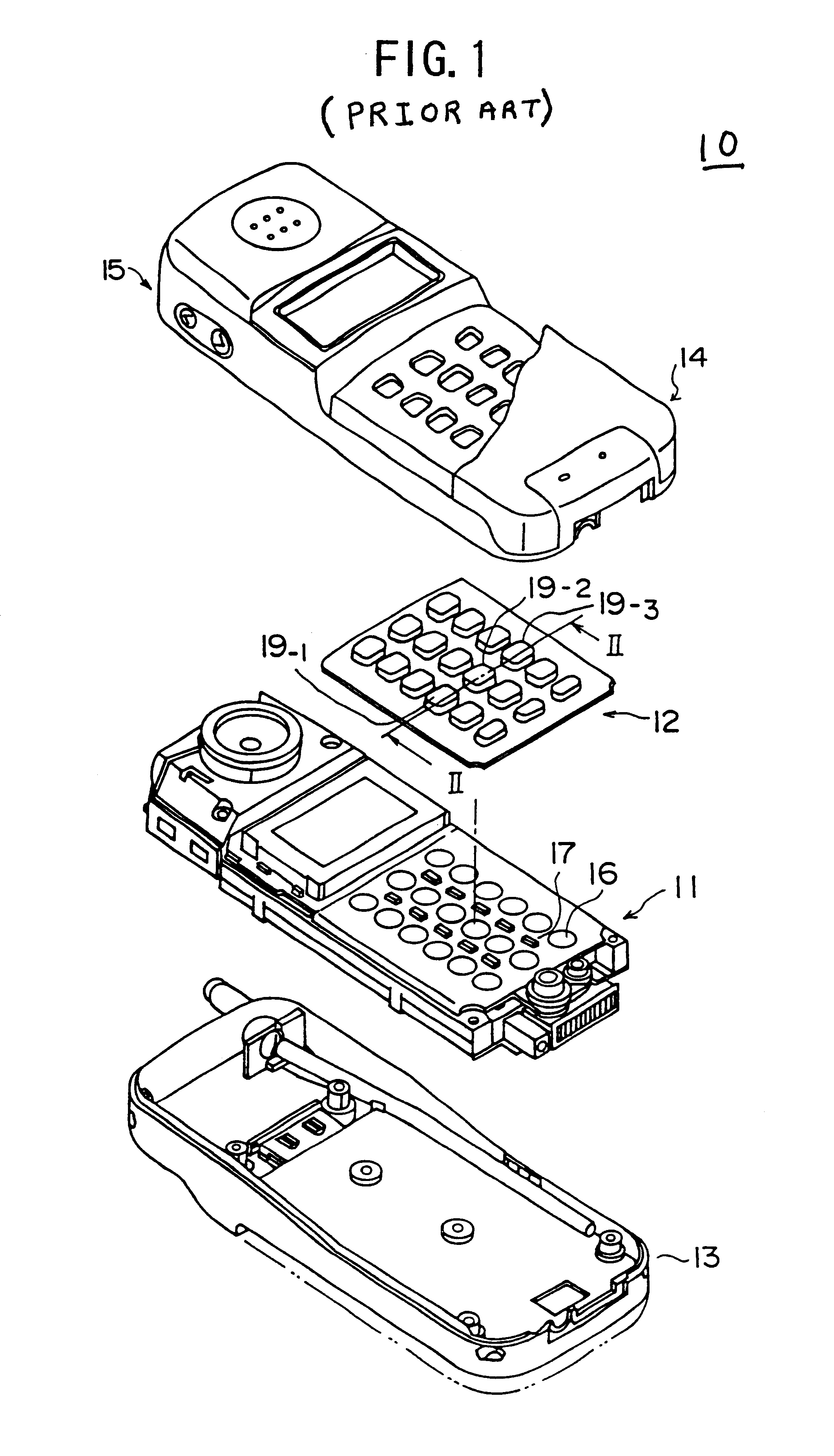 Telephone having an internally lit display