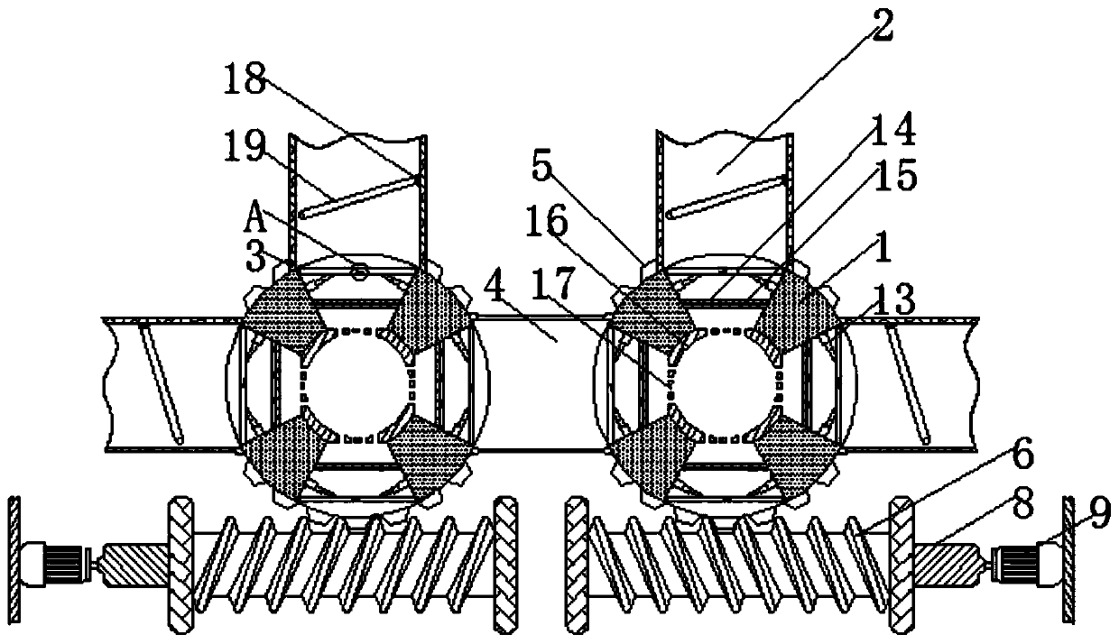 Pipeline device for sewage treatment by utilizing negative pressure adsorption principle