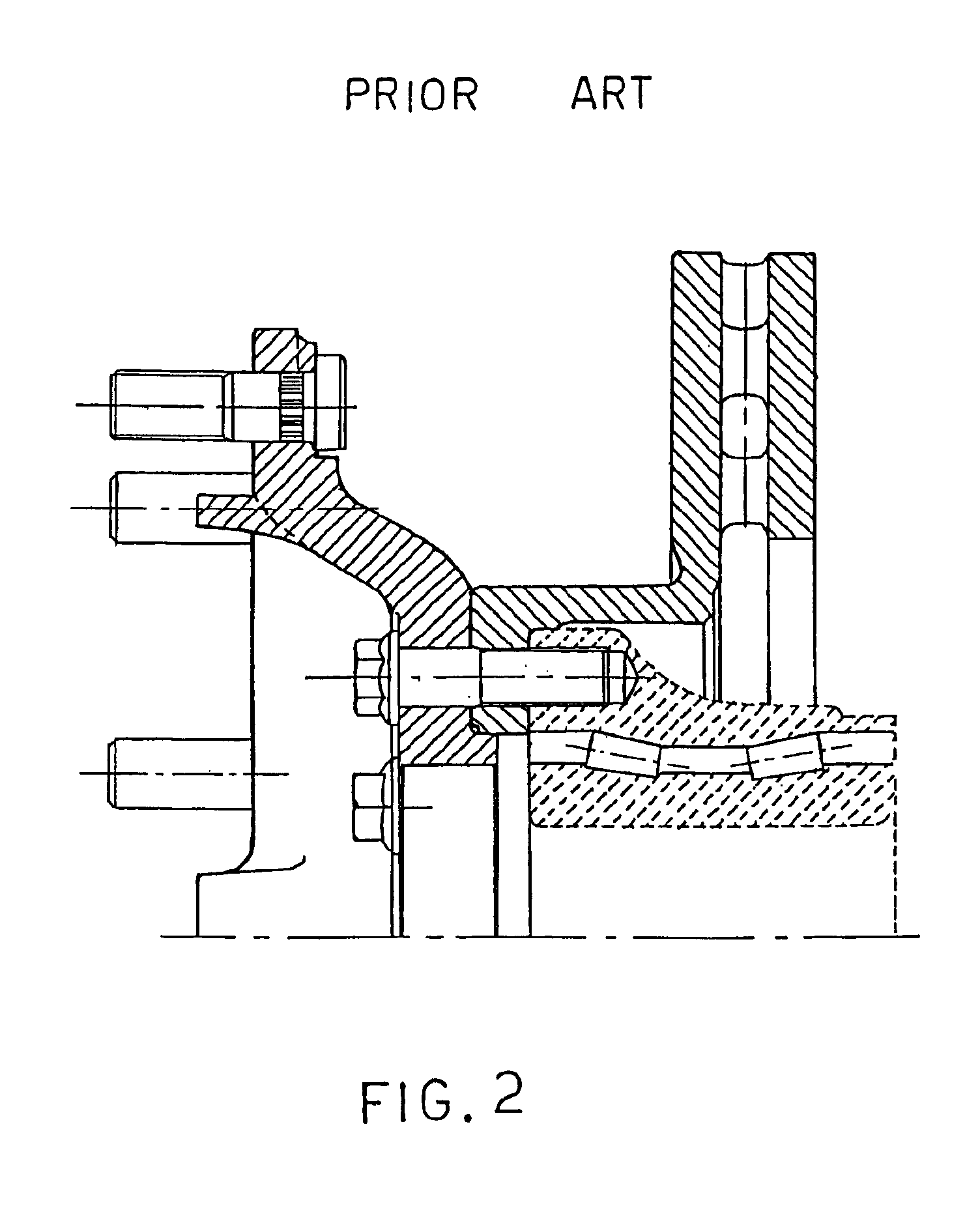 Wheel support for vehicles with disk brakes