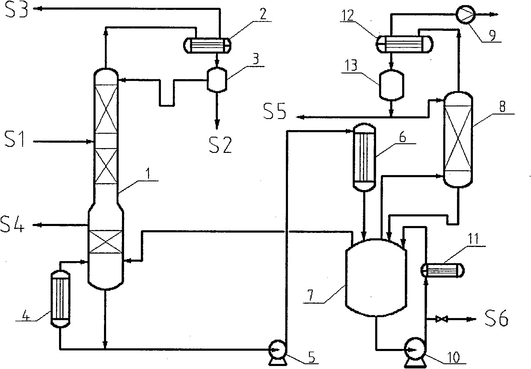 Refining and reclaiming technology of tail gas absorption solvent in production of toluene diisocyanate