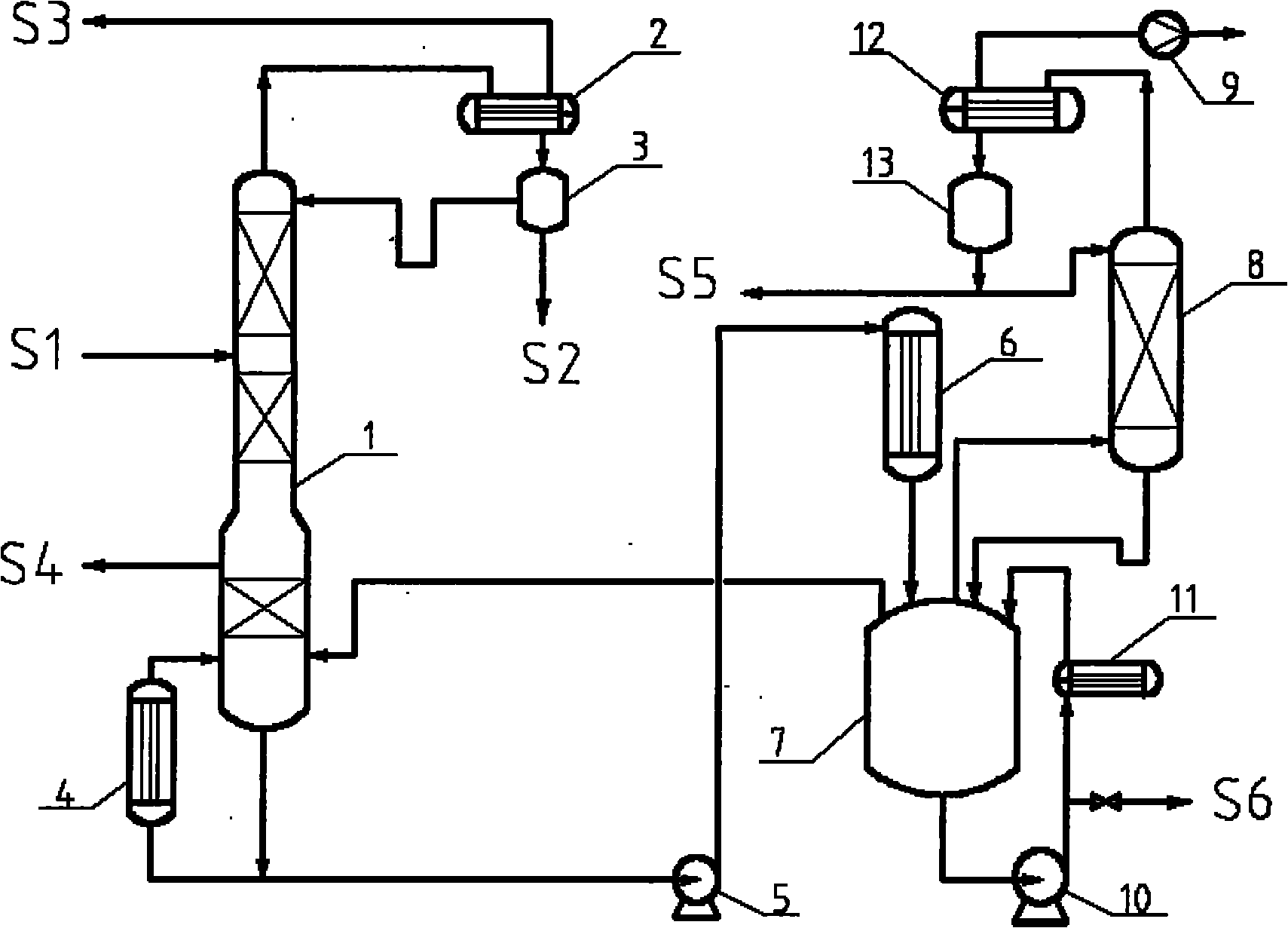 Refining and reclaiming technology of tail gas absorption solvent in production of toluene diisocyanate