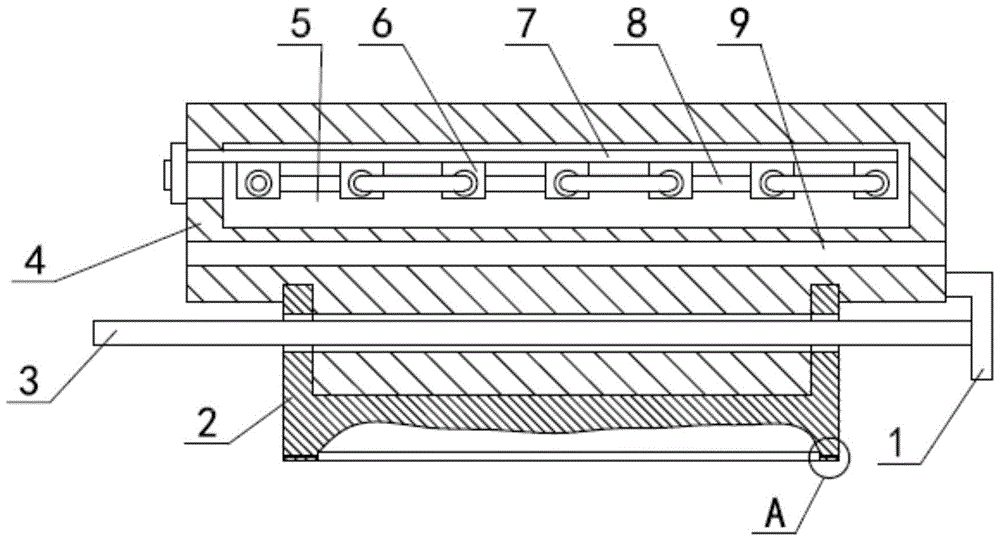 Heating wire cooling injection molding upper mold for fan blades