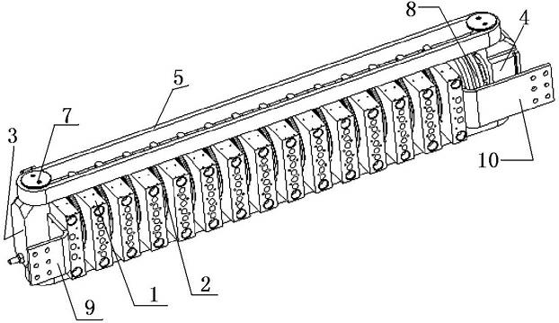 Thyristor valve section and crimping method thereof