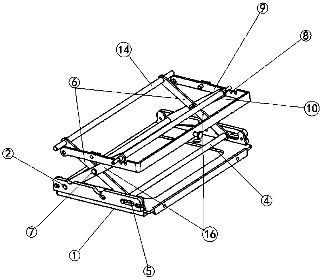 An adjustable driver's pedal for an urban rail vehicle