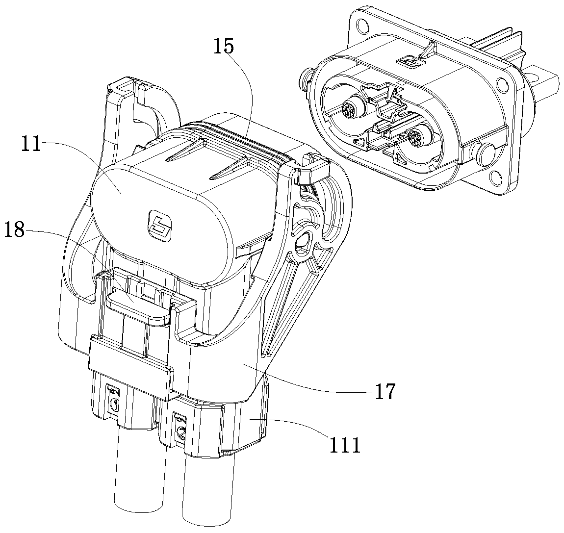 Metal bend high-voltage connector