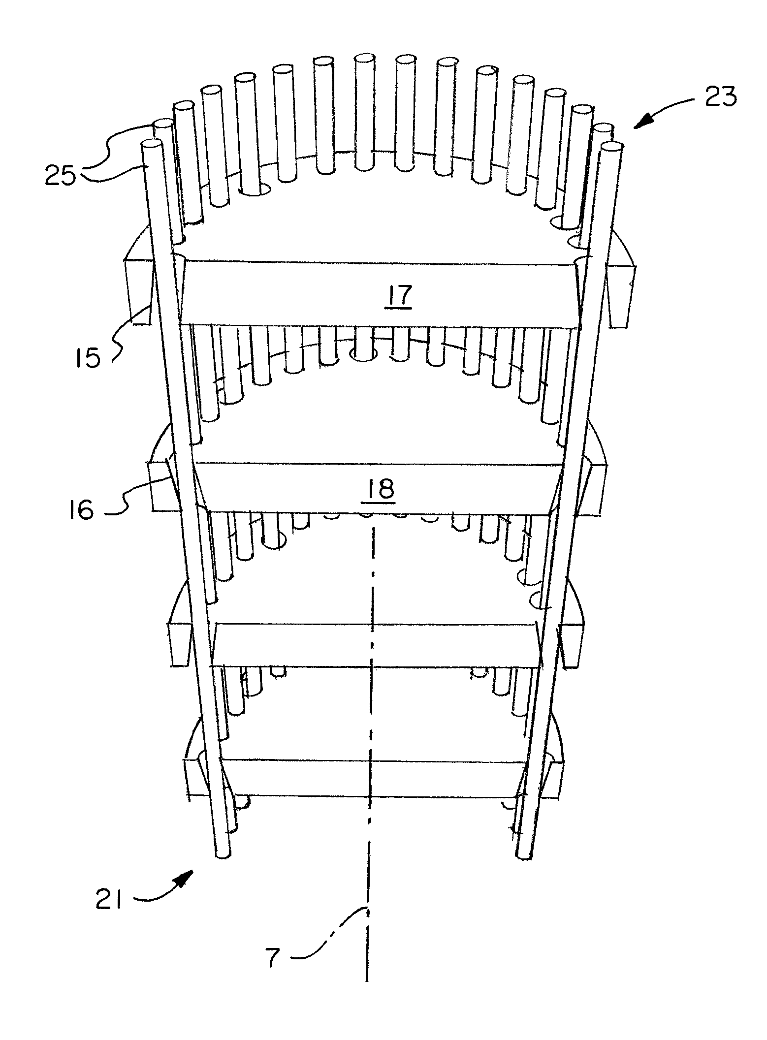 Link assembly with defined boundaries for a snake like robot arm