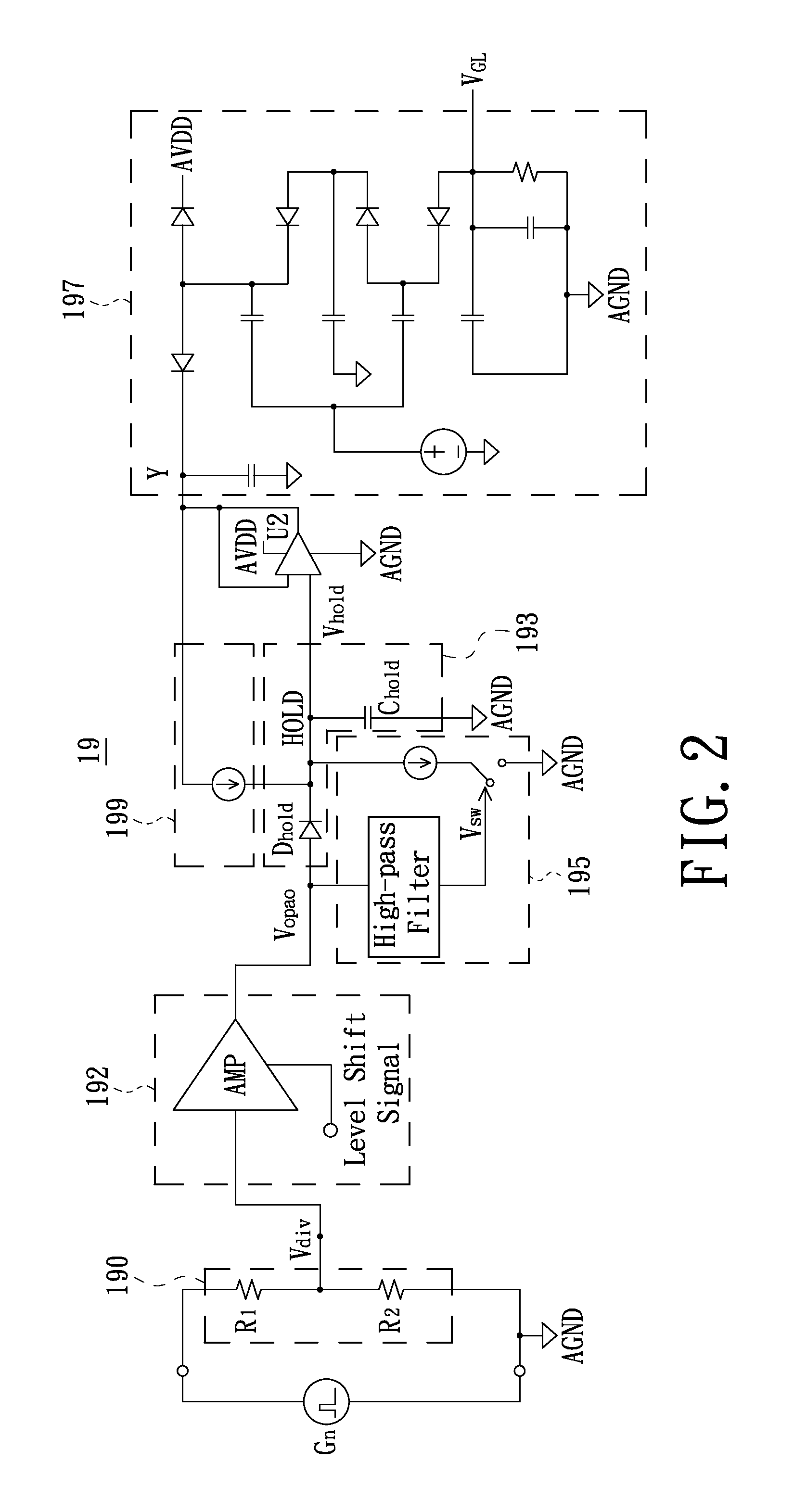 Compensation circuitry of gate driving pulse signal and display device