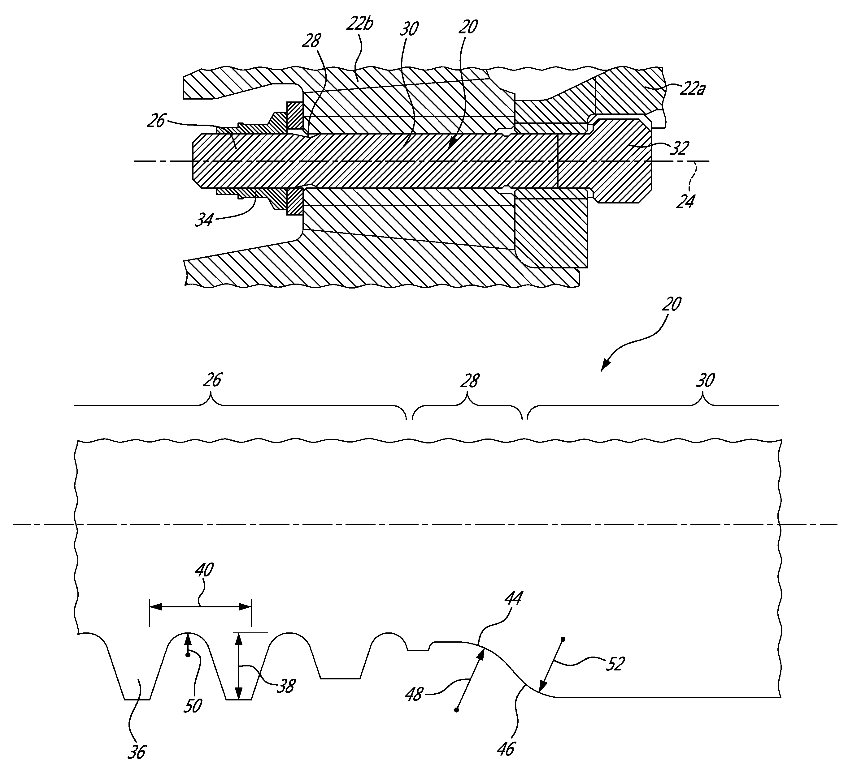 Bolt for gas turbine engine rotor