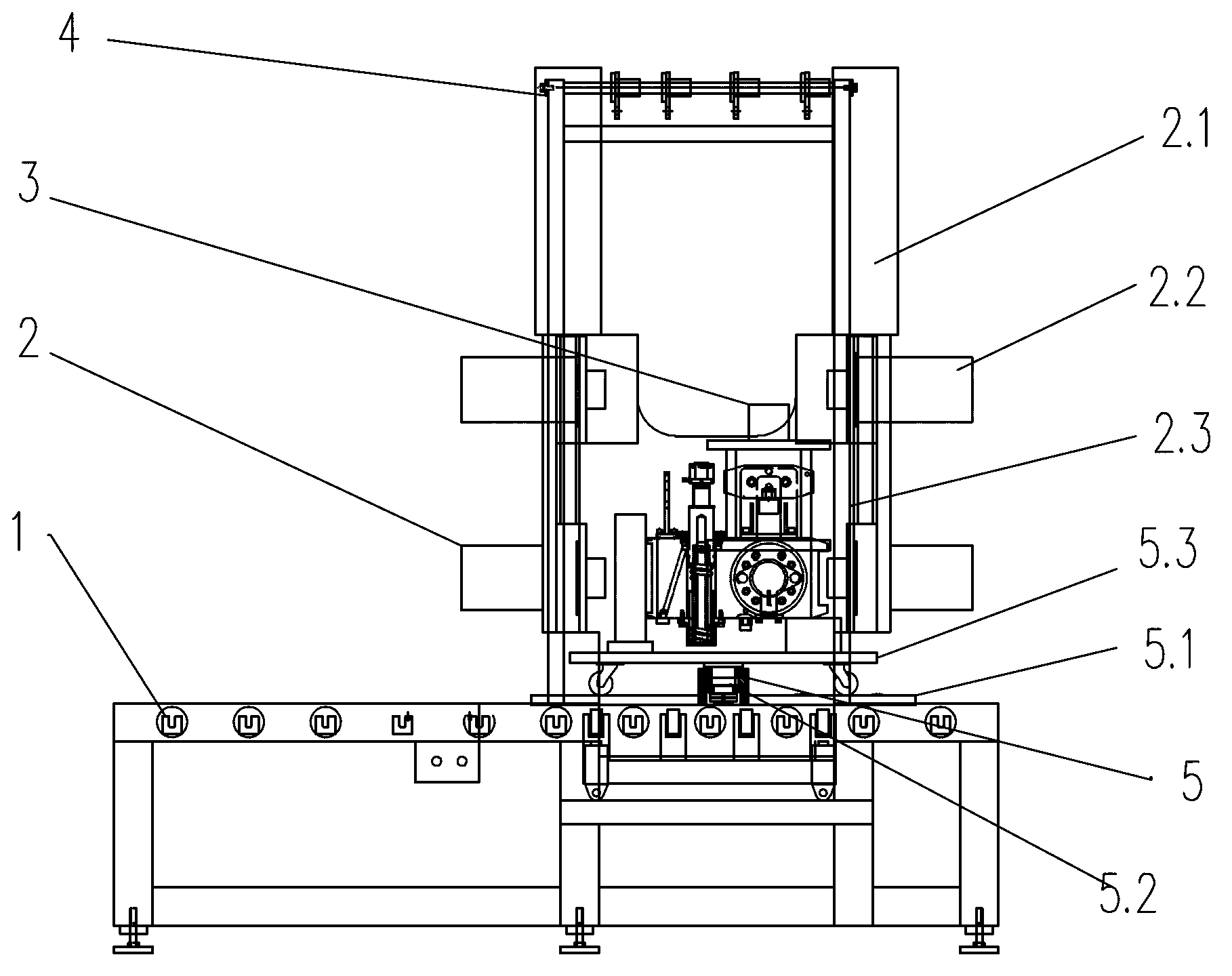 Pin-plug and pin-pull device testing table of single cylinder plug pin hydraulic cylinder