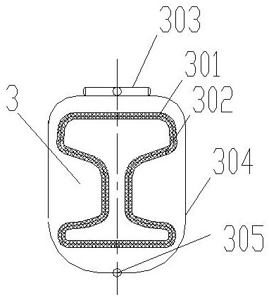 Asymmetric section steel rail straightening and preheating device