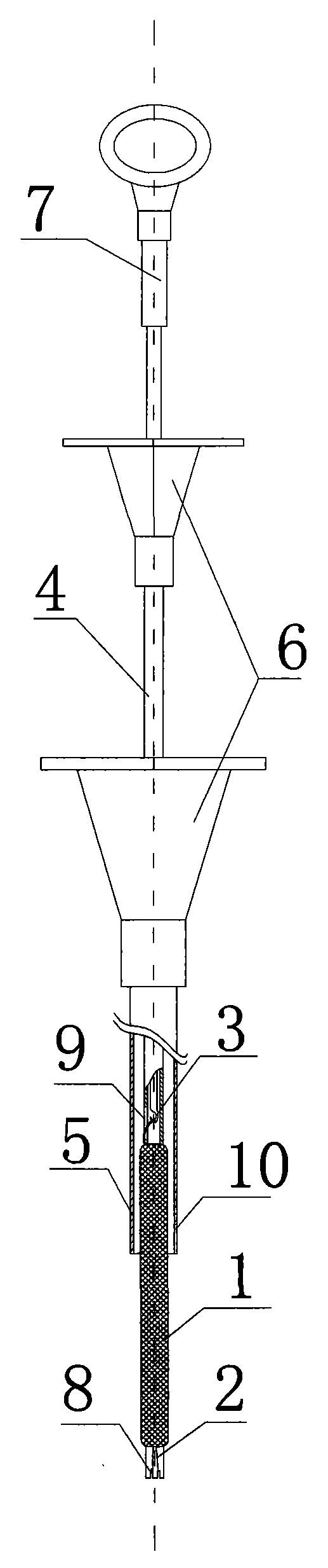 Placing and recovering device of non-memory alloy esophageal stent