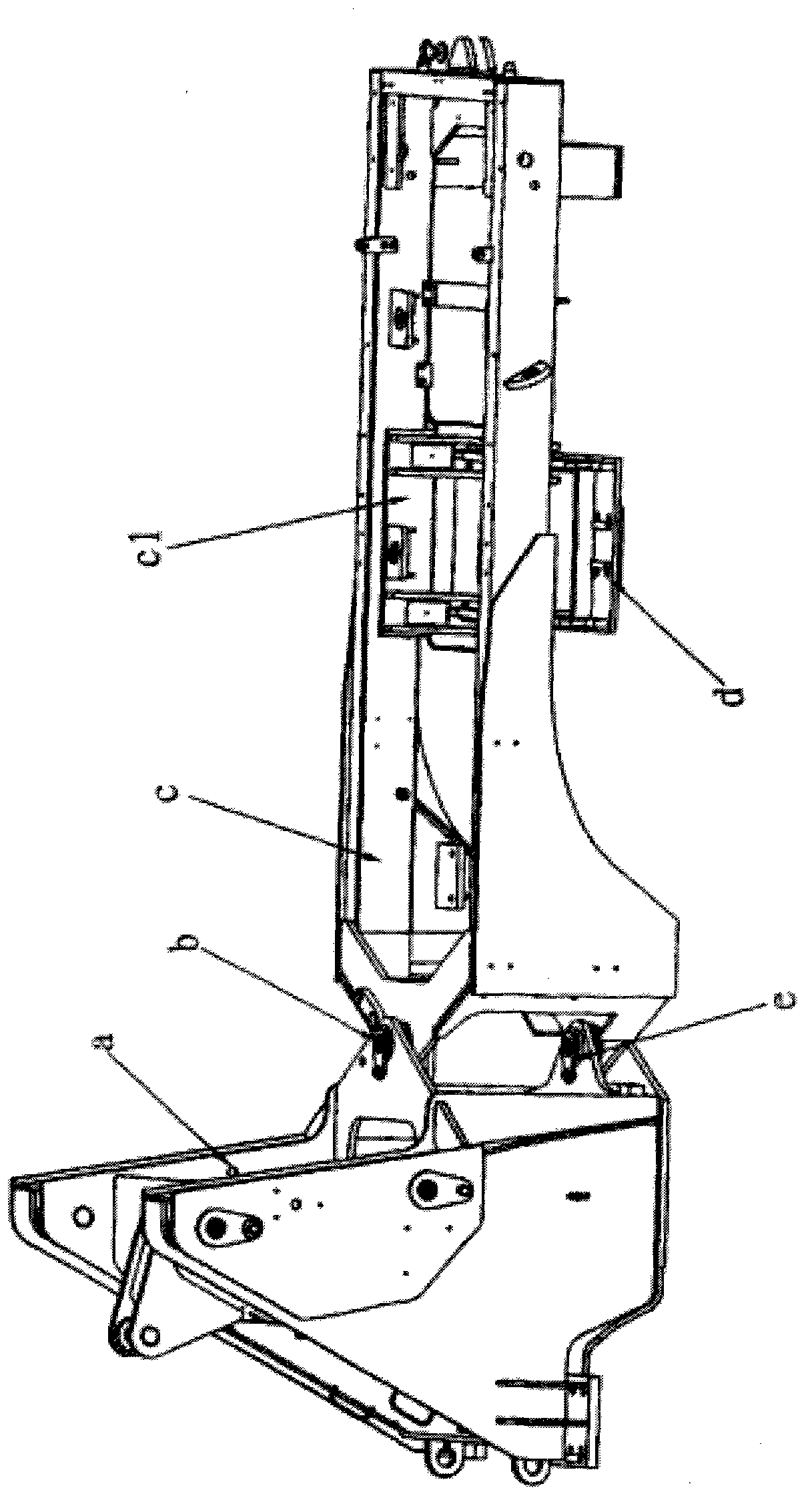 Novel front and rear frame hinged structure for loaders