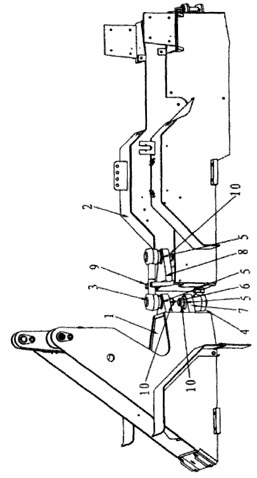 Novel front and rear frame hinged structure for loaders