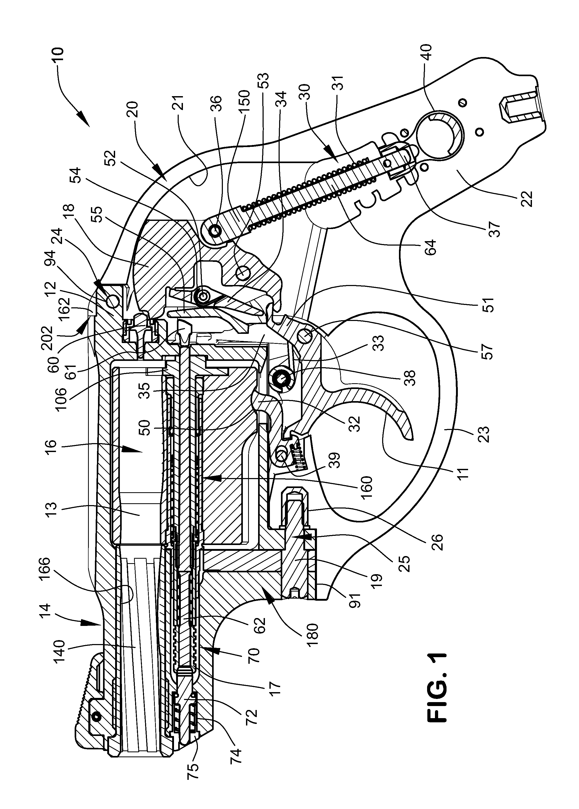 Light weight firing control housing for revolver