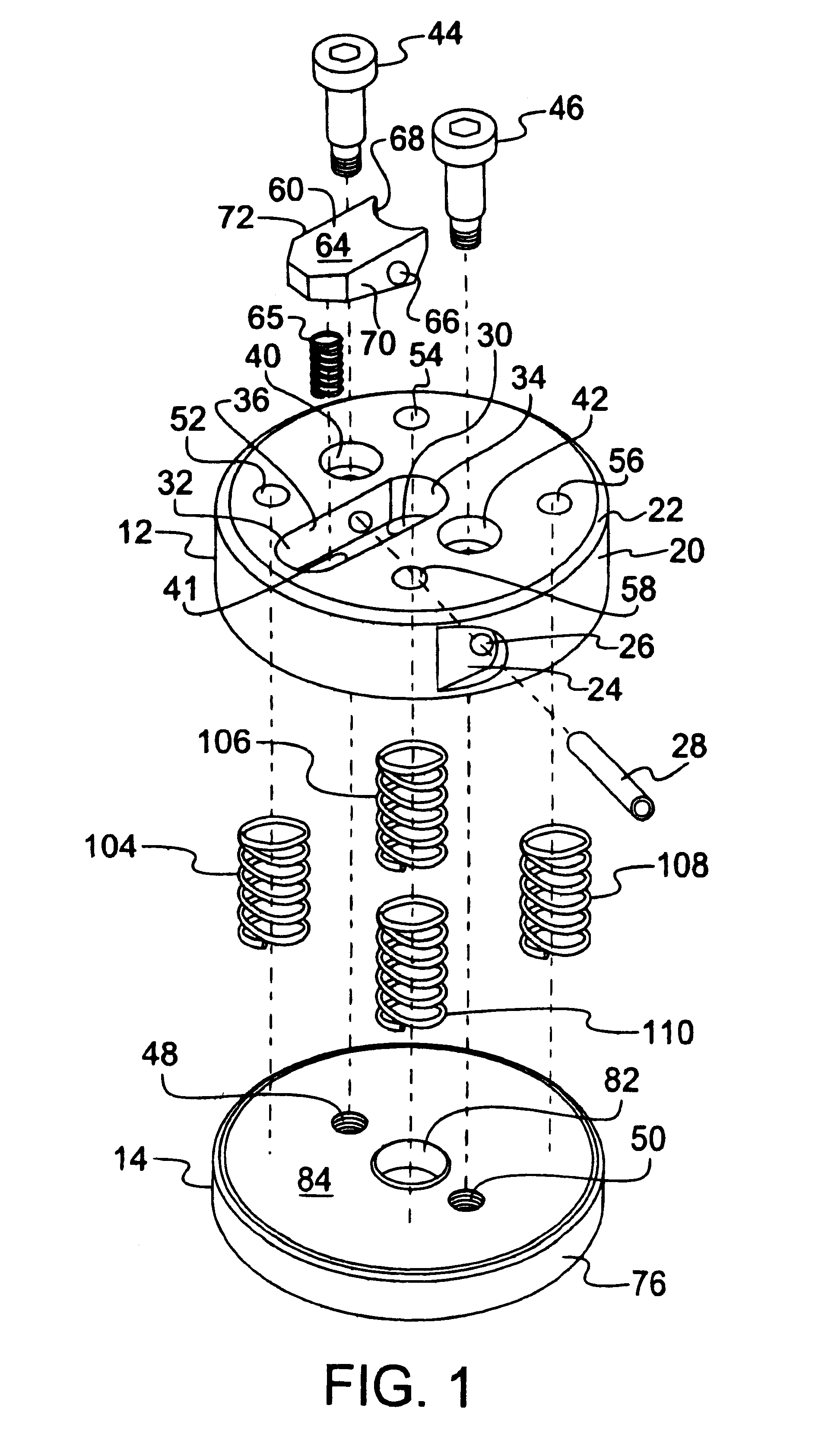 Quick-release lock assembly with compression/expansion capability