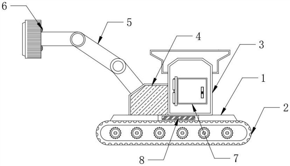 Wheel type chain scraper crawler loader for mining