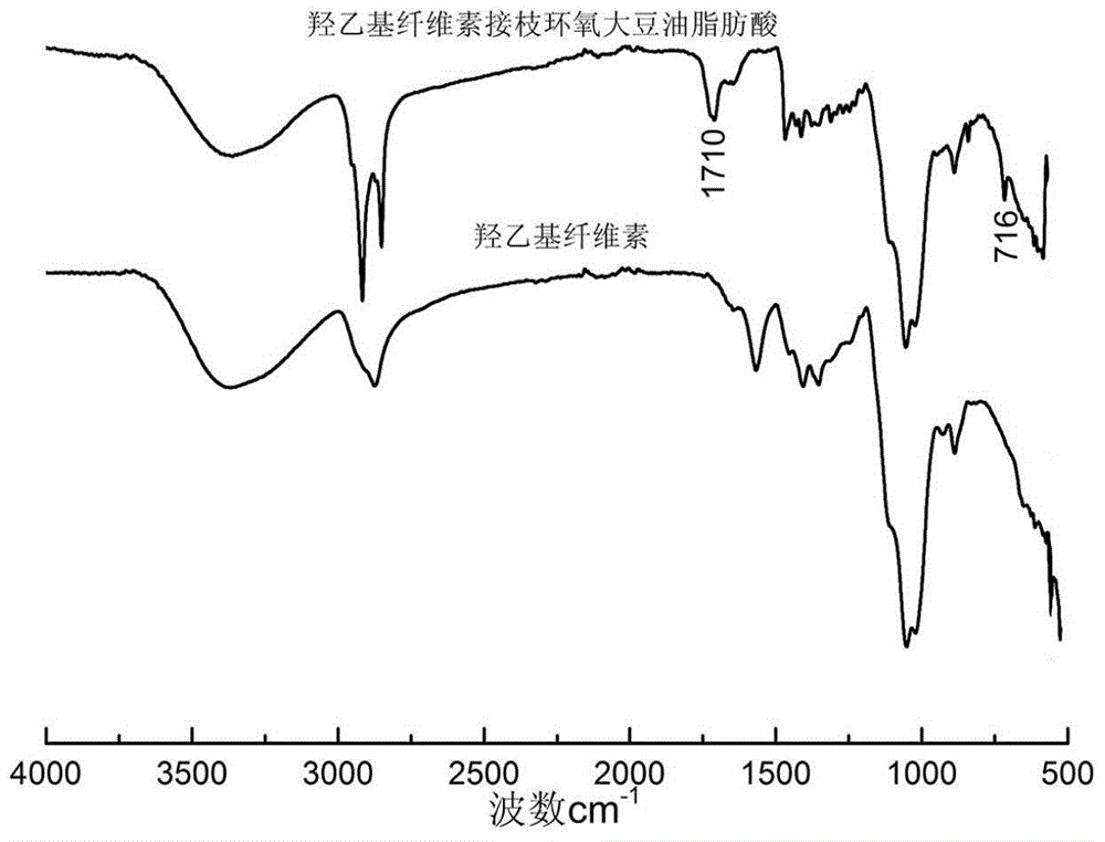 Cellulose grafted epoxy vegetable fat anionic polymeric surfactant and preparation method thereof