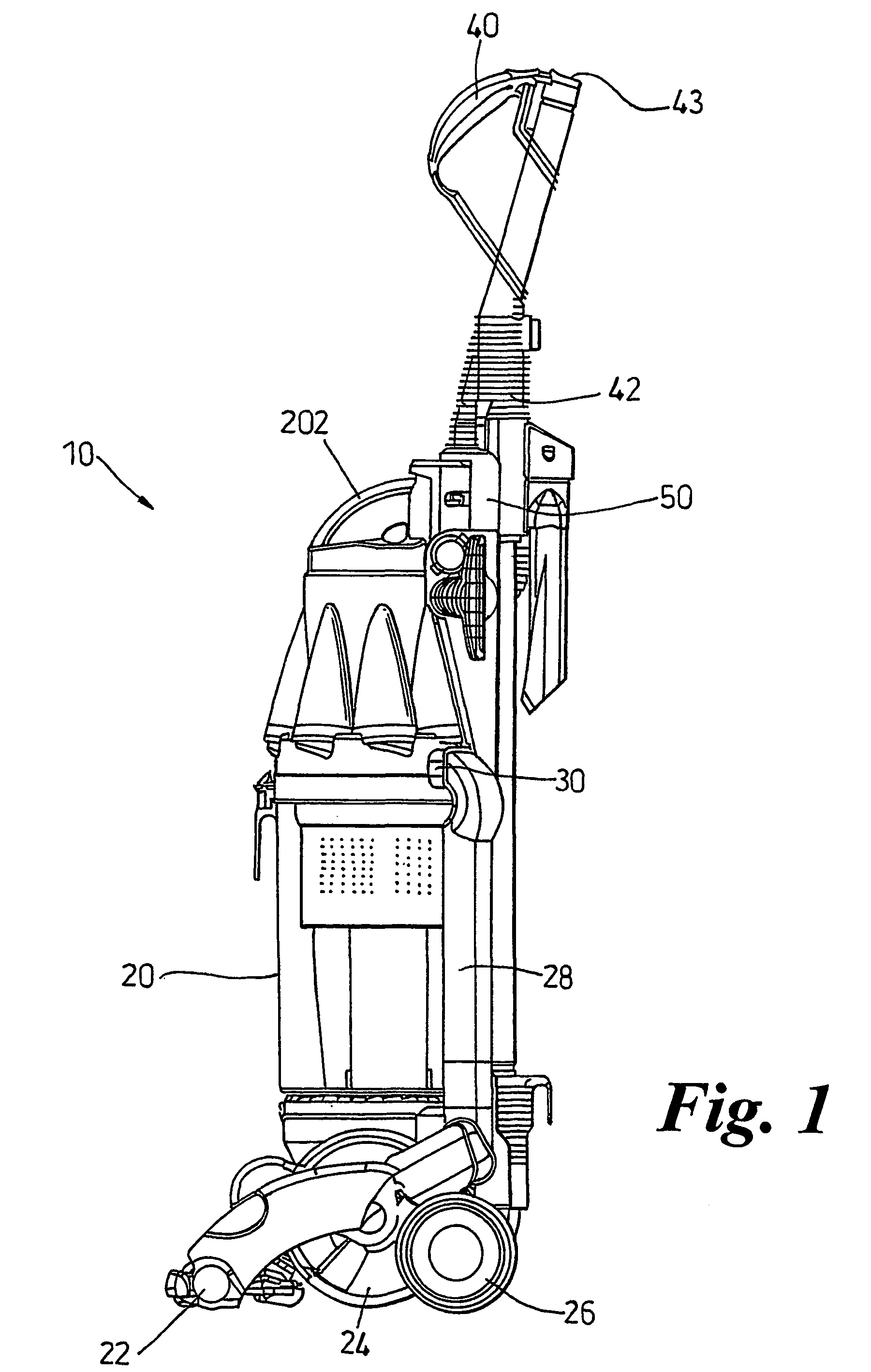 Collecting chamber for a vacuum cleaner