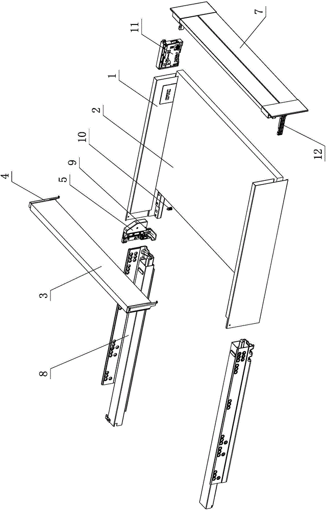 Leaning mechanism for drawer back plate