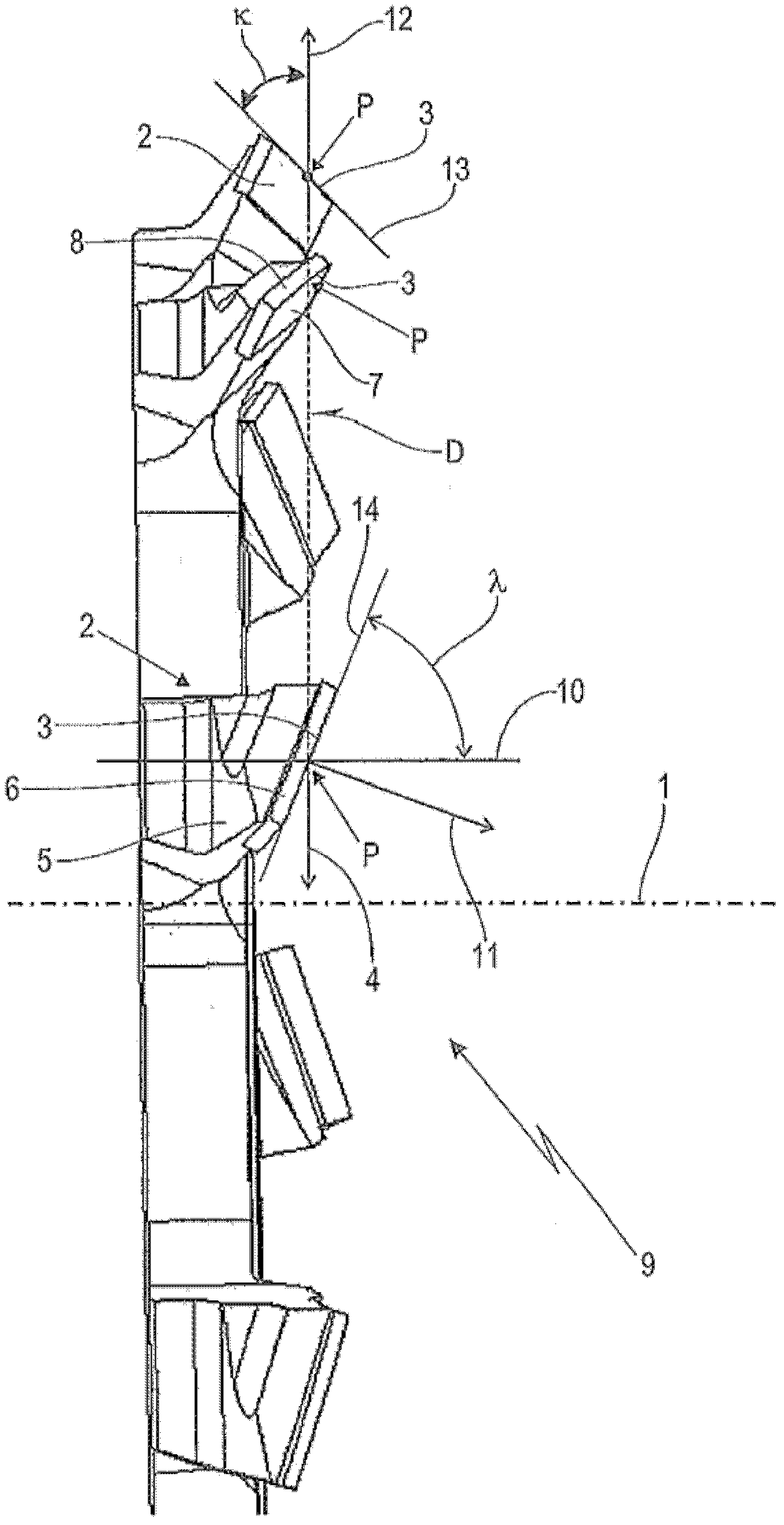 Processing cutting tool