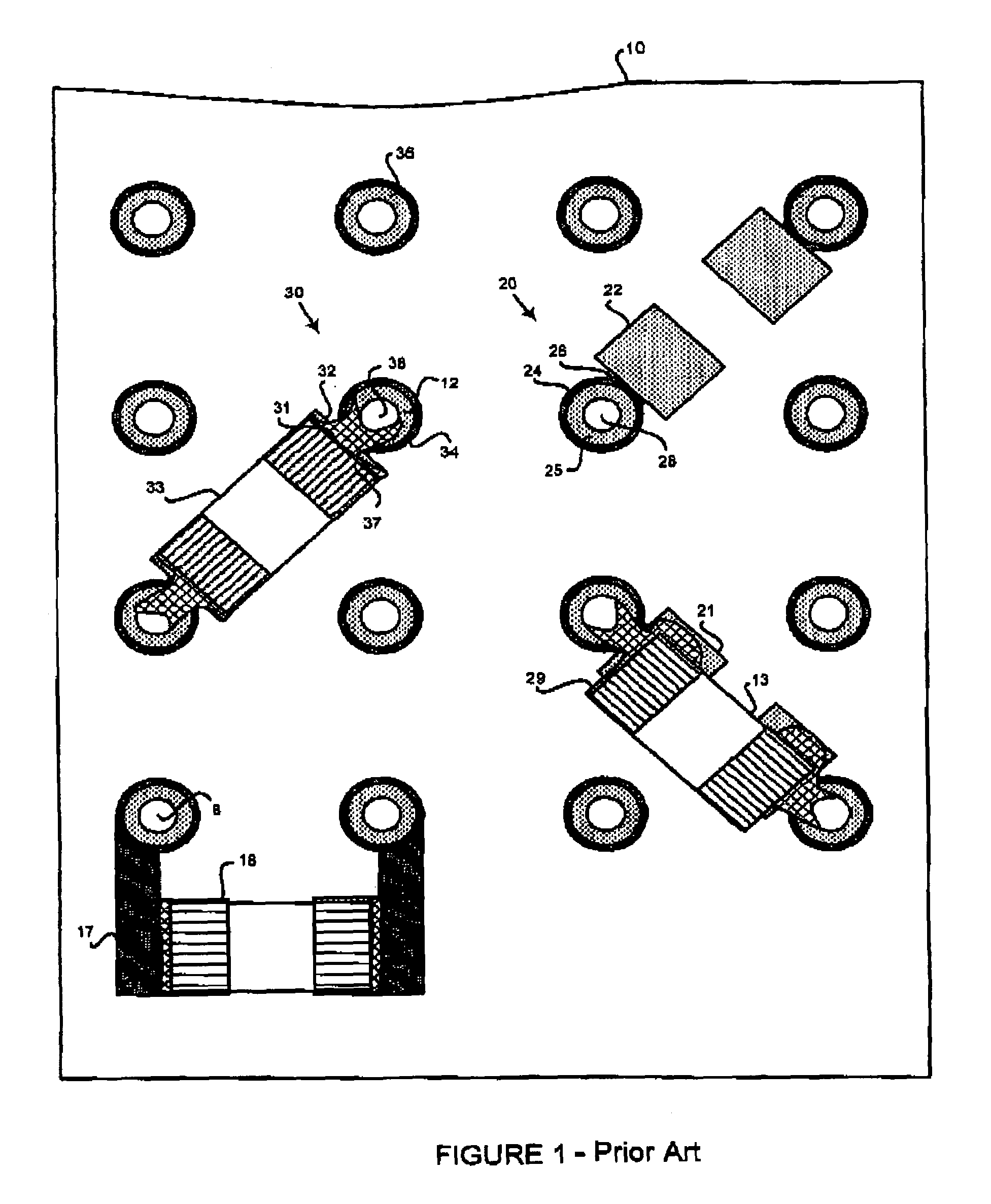 Substrate with via and pad structures