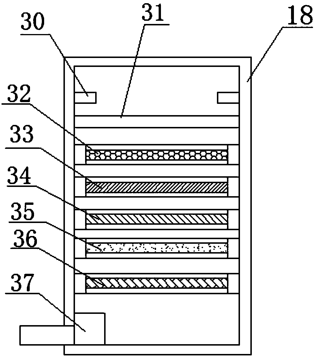 Energy-saving and environment-friendly domestic waste treatment device for cargo ship