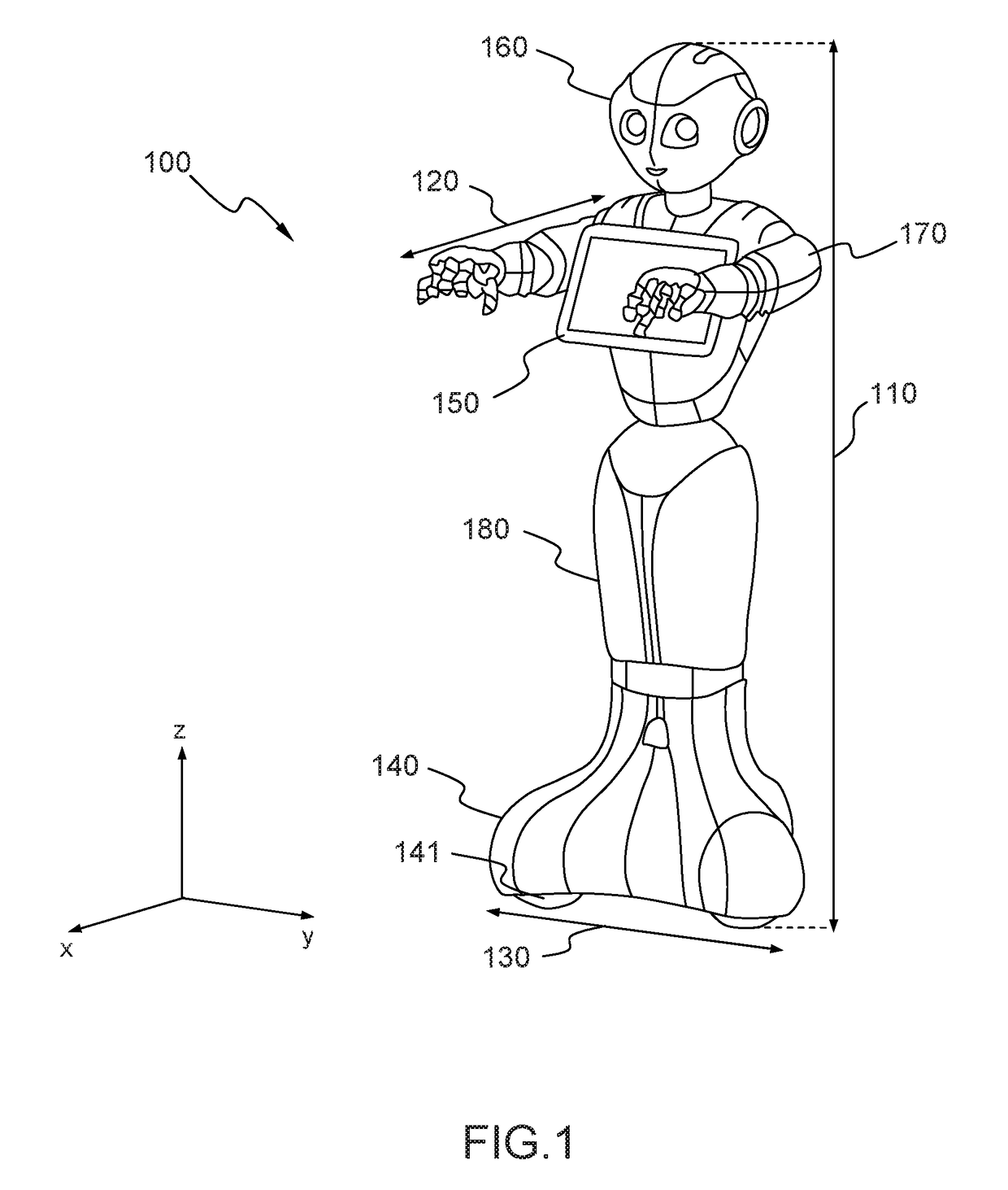 Omnidirectional wheeled humanoid robot based on a linear predictive position and velocity controller