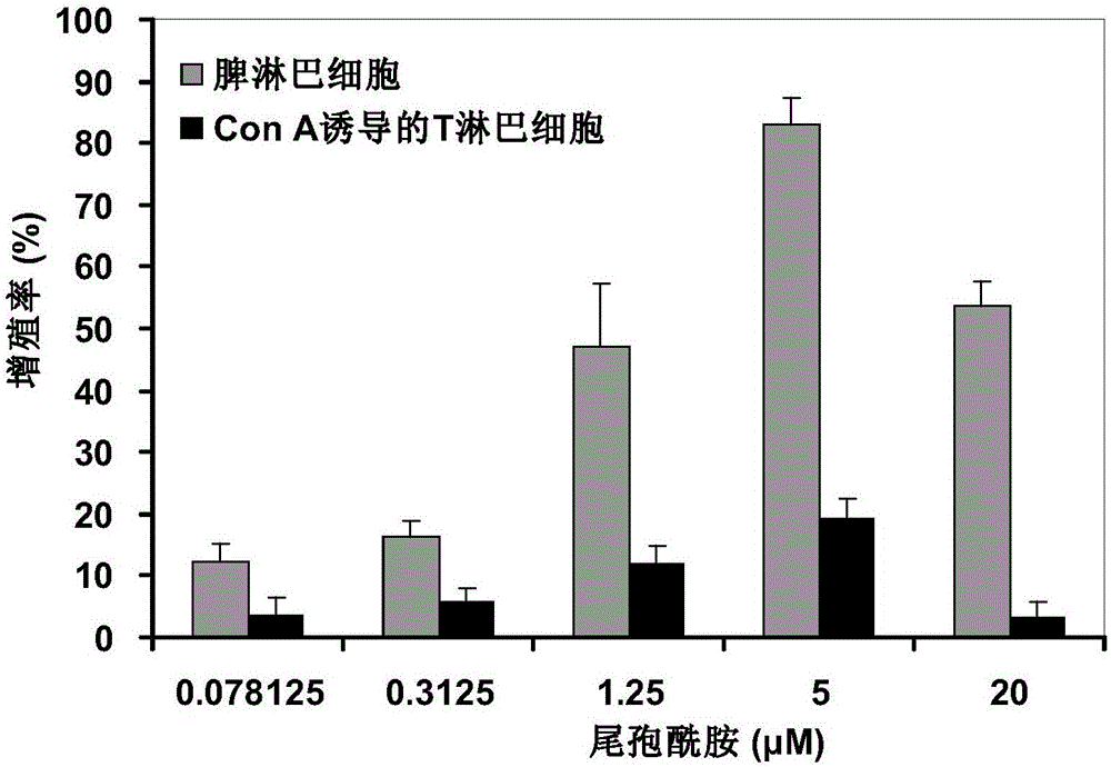 Application of compound cercosporamide in preparation of immunoenhancer