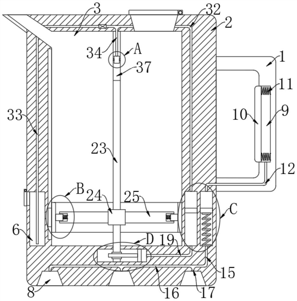 Anti-toppling kettle with scale removing function