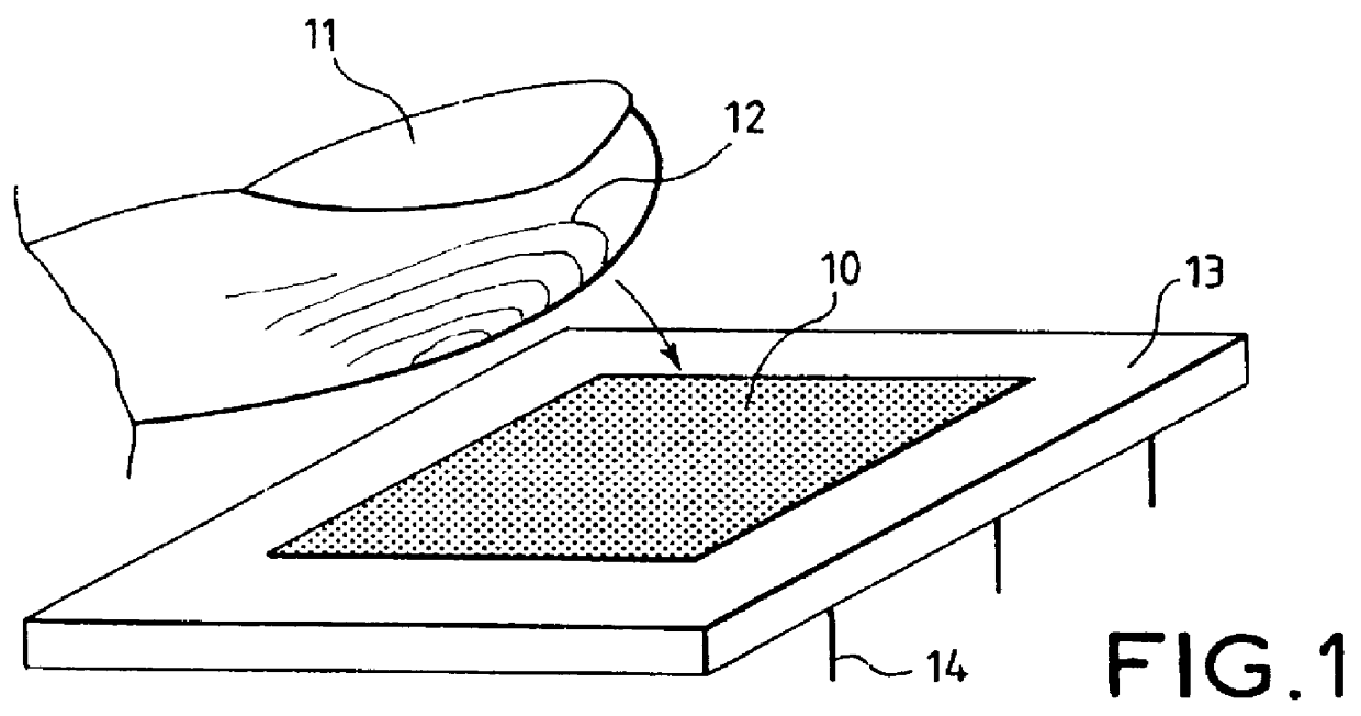 Fingerprint-reading system with integrated heating resistors