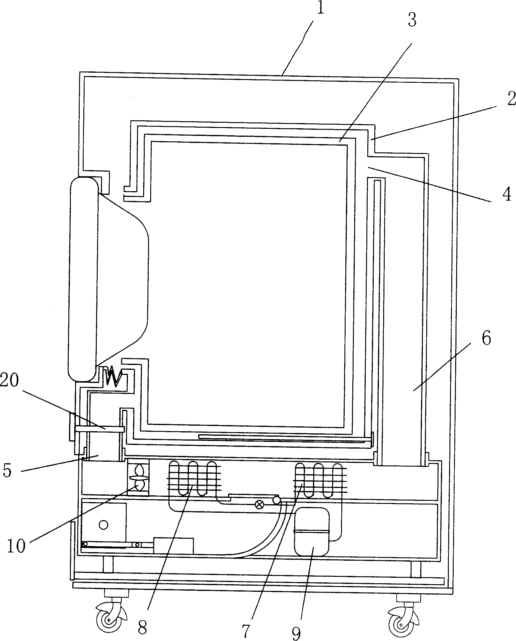 Pulling type chipping filtering device for clothes washing and drying machine