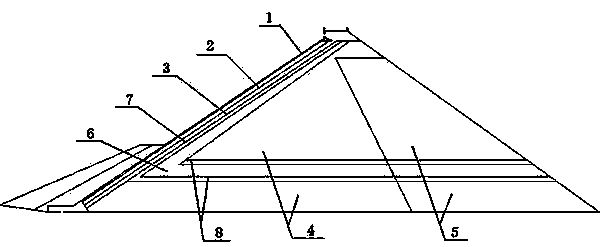 Low-permeability rock-fill material concrete panel rock-fill dam