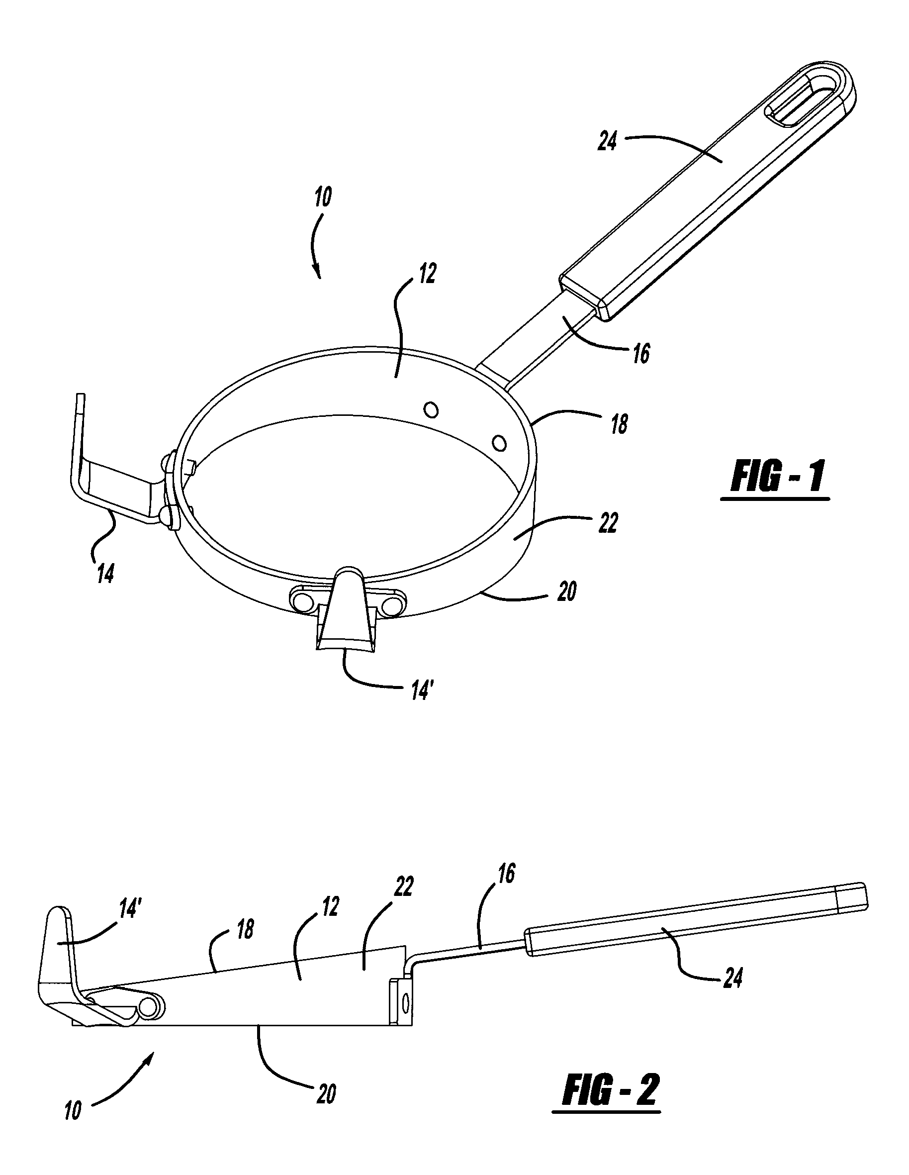 System and method for diverting liquids from foodstuff during preparation in a frying pan