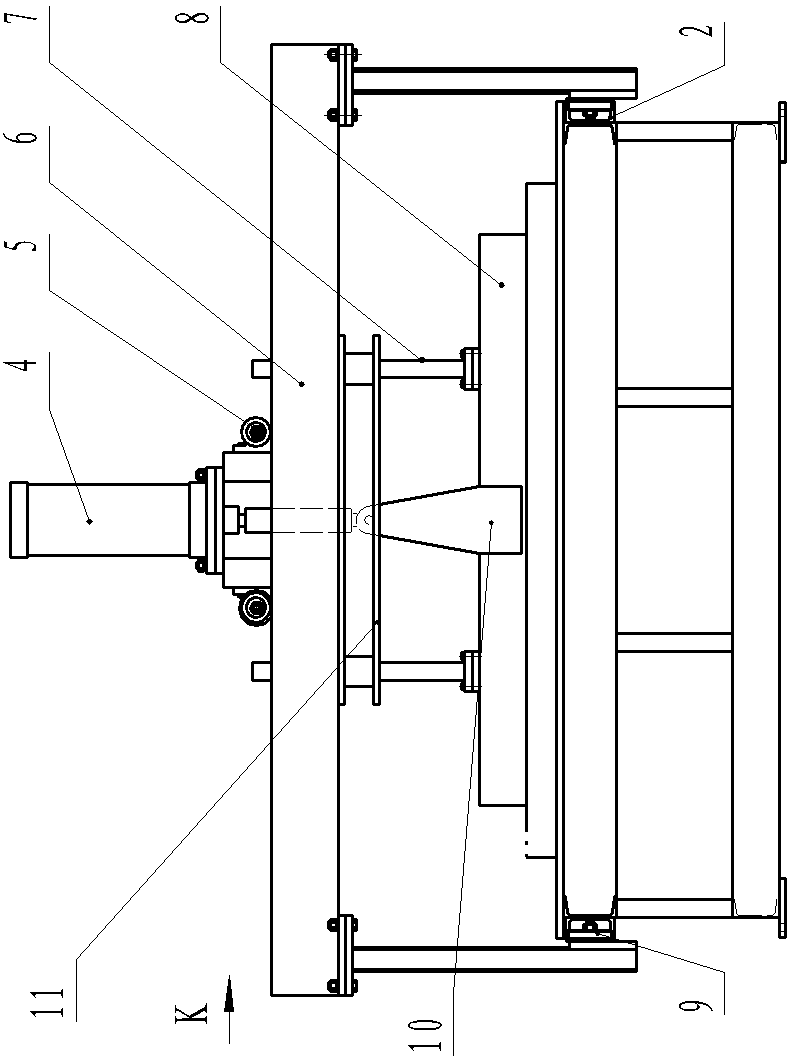 Compressing device for carriage side plate of self-dumper