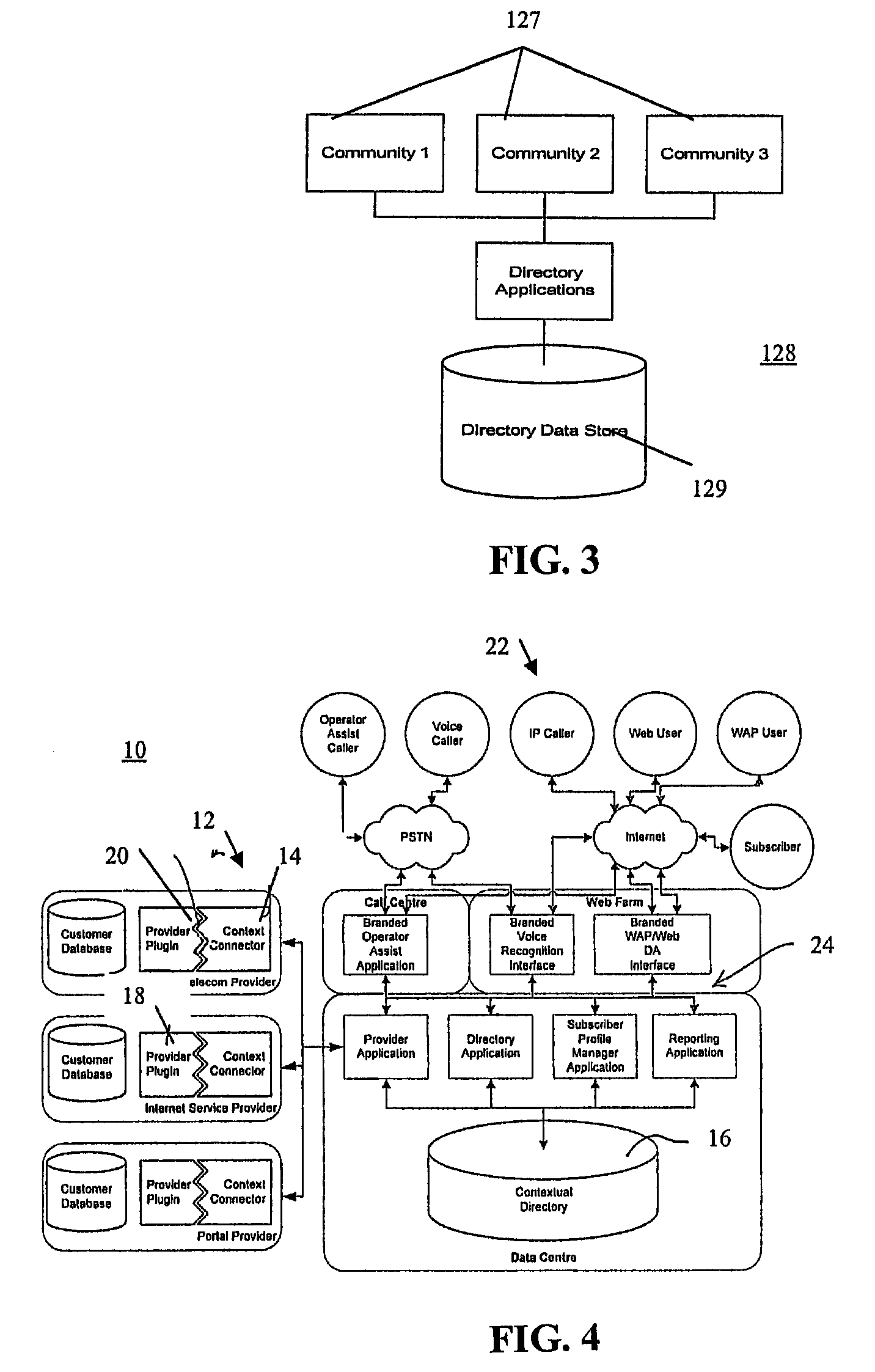 Communication connectivity via context association, advertising sponsorship, and multiple contact databases