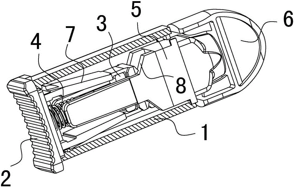 Improved type head press type one-time blood collecting device