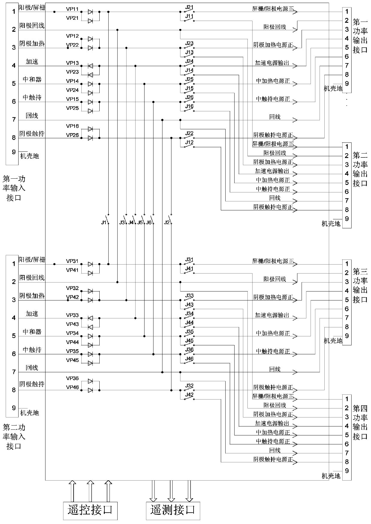 A kind of electric propulsion power supply full backup switching circuit and switching method