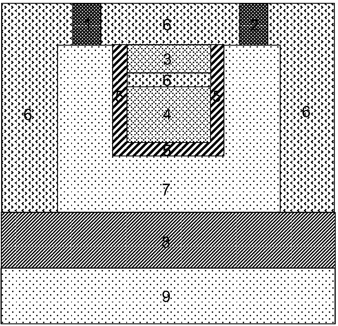 High-integration-level and high-mobility-ratio source, drain and gate auxiliary control type junction-free transistor