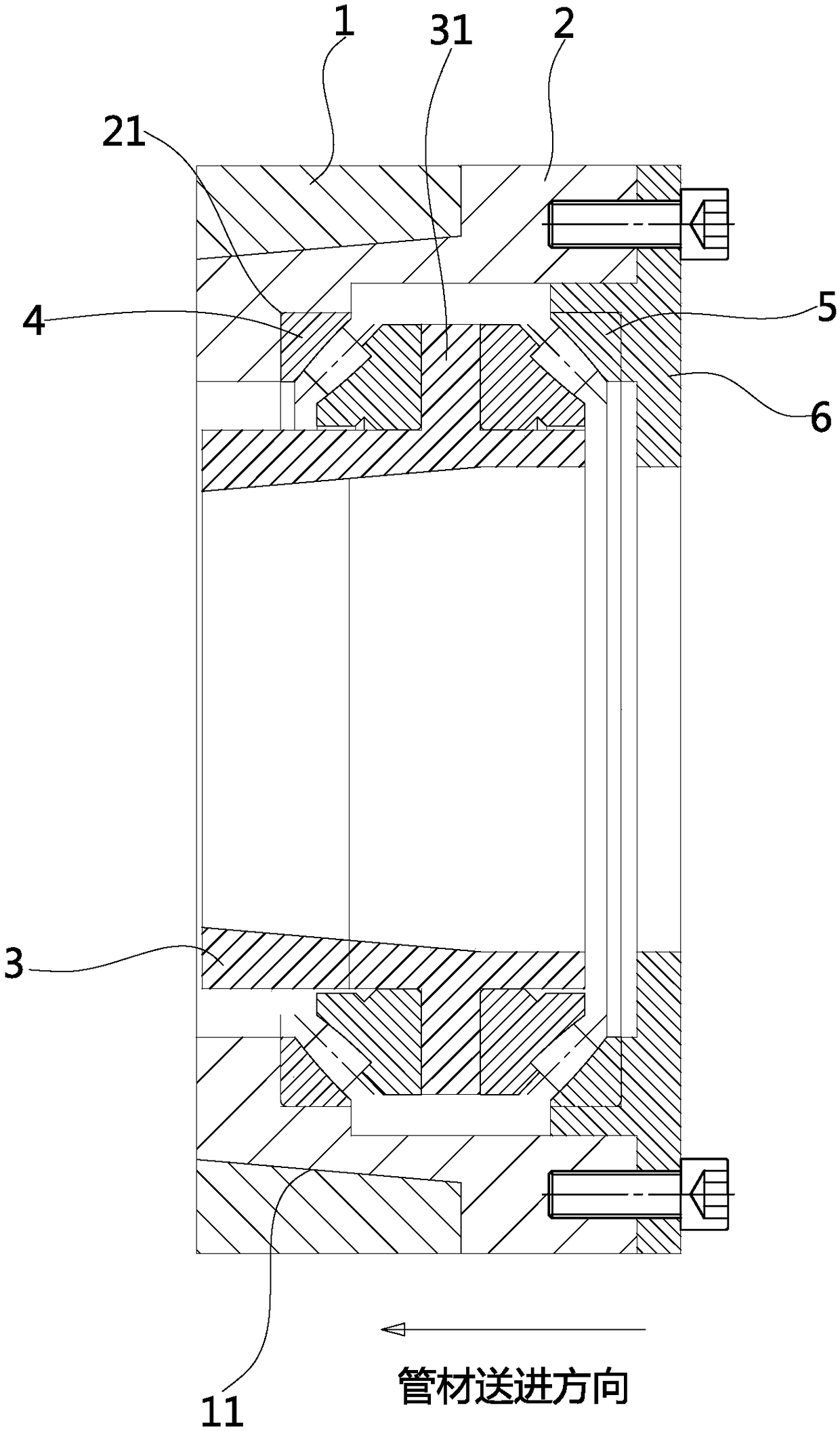 Tube drawing mold