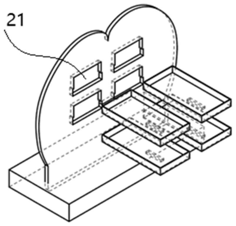 Display head board with storage space