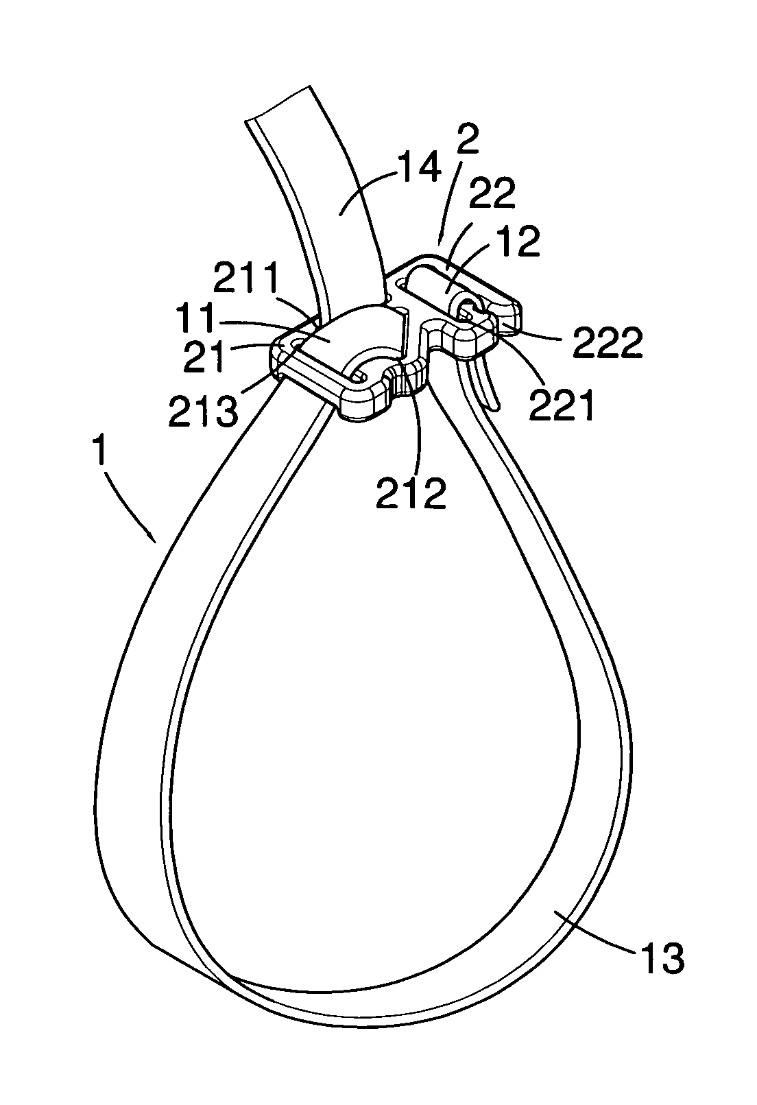 Strap fastening assembly