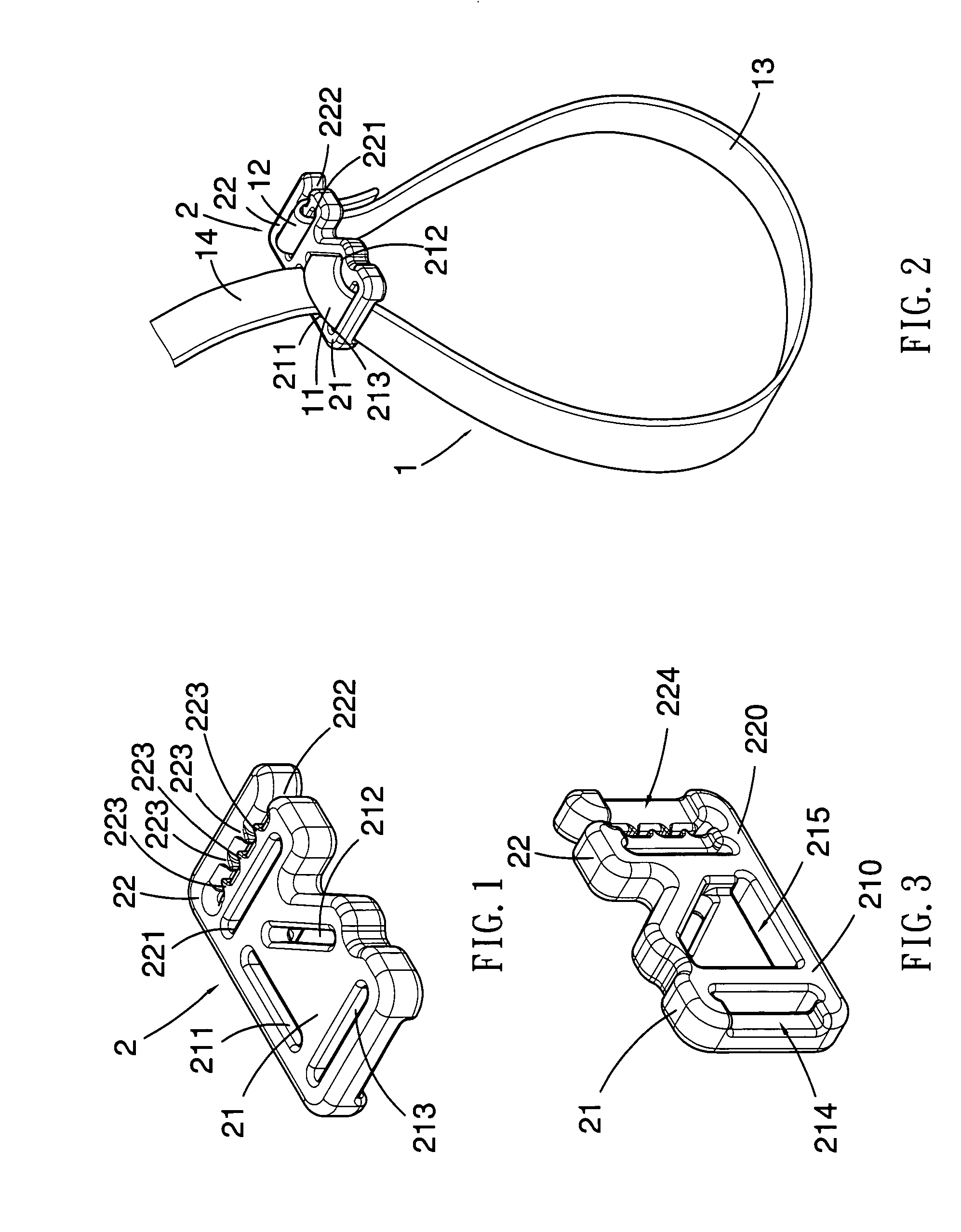 Strap fastening assembly