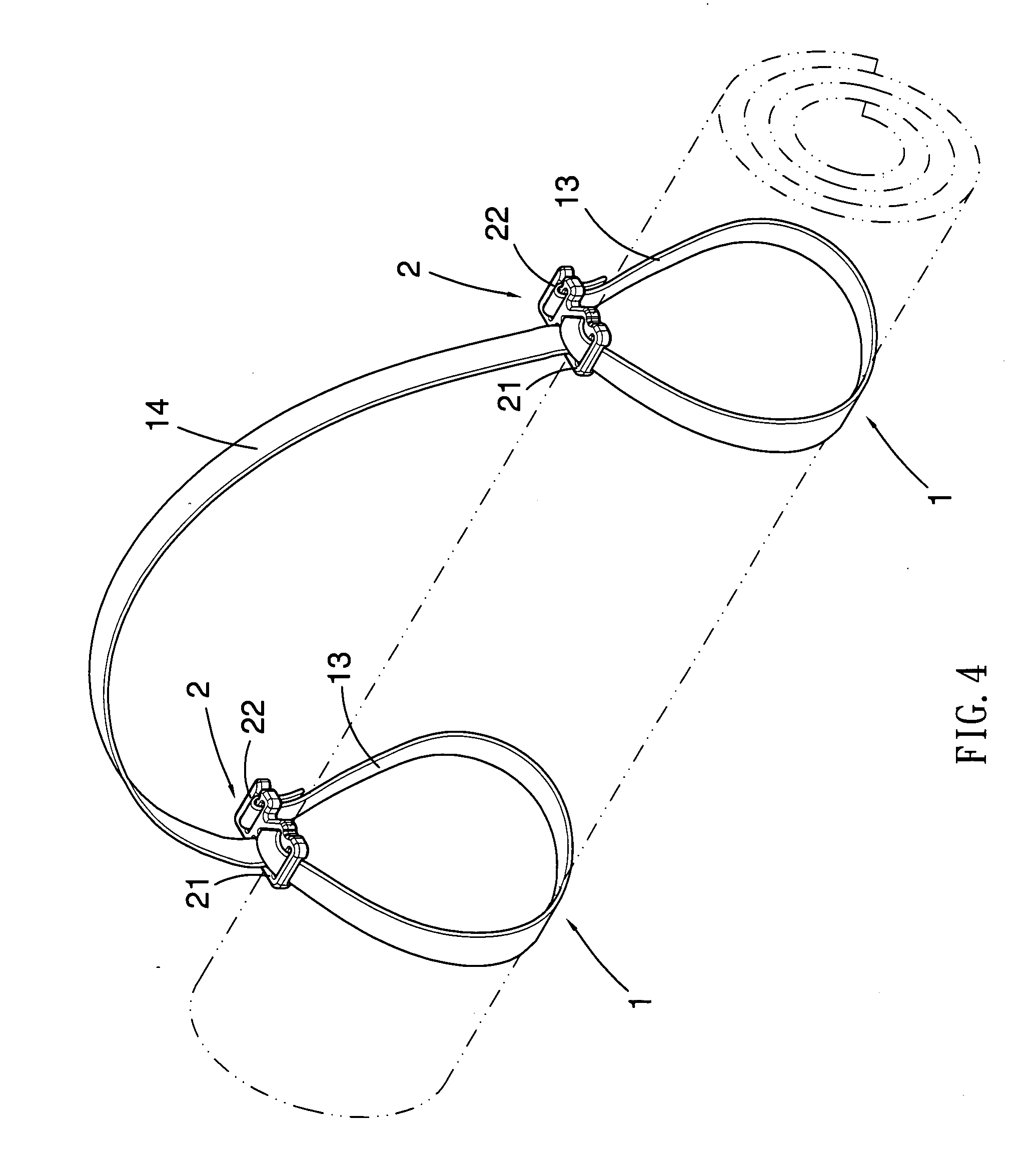 Strap fastening assembly