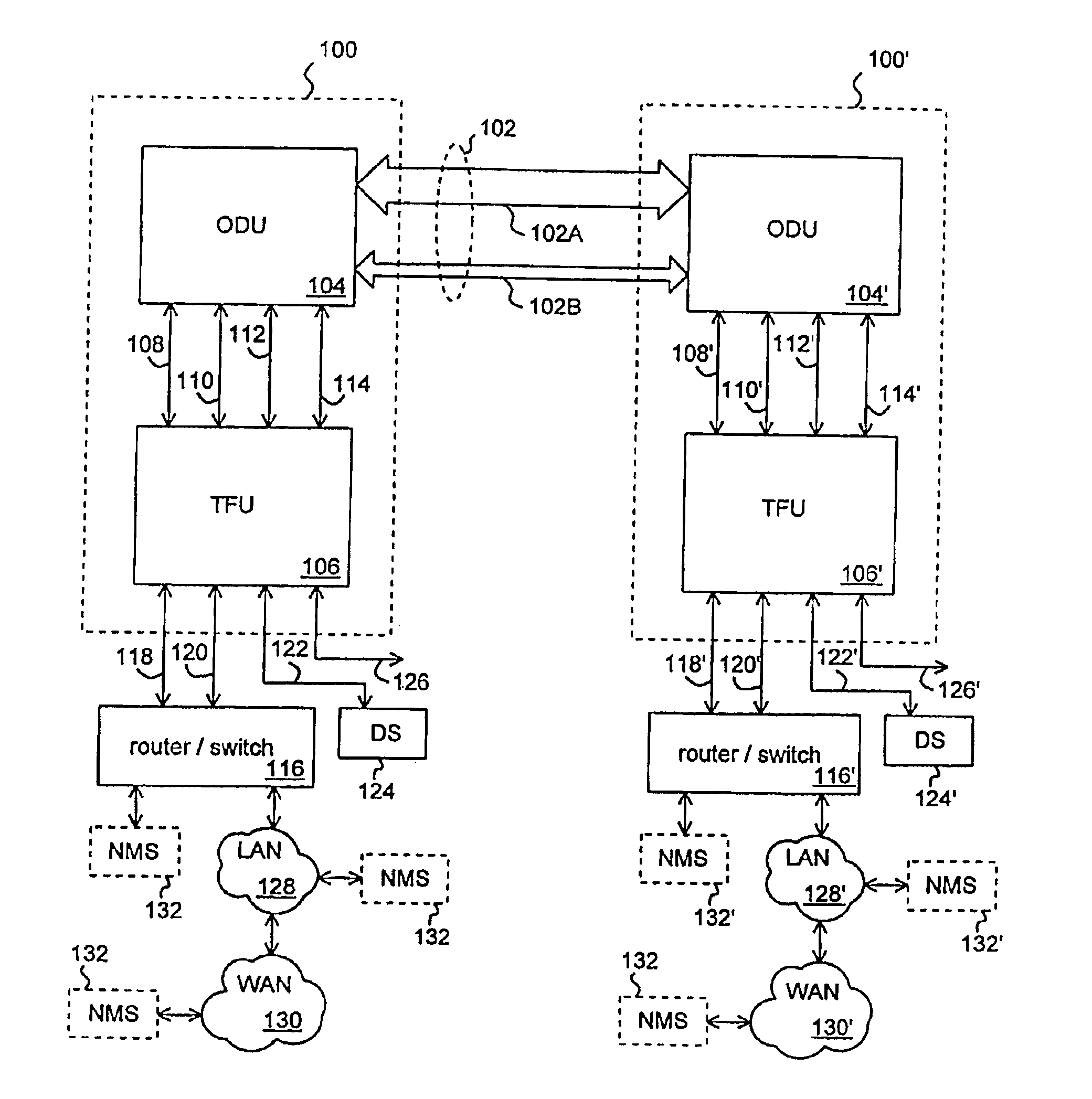 Method and apparatus for transporting ethernet data packets via radio frames in a wireless metropolitan area network