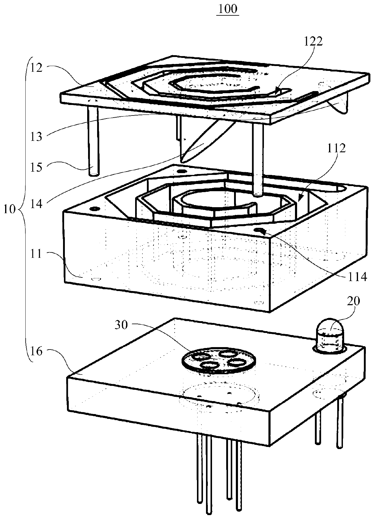 Multi-gas concentration detection device, manufacturing method thereof and alarm device