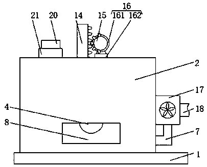 Cutting device for PVC plate processing with dust removal effect